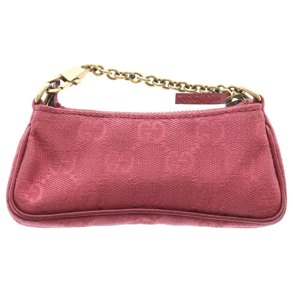 GUCCI(グッチ) ホースビット ミニポーチ コインケース バッグチャーム ピンク キャンバス 121337 レディース