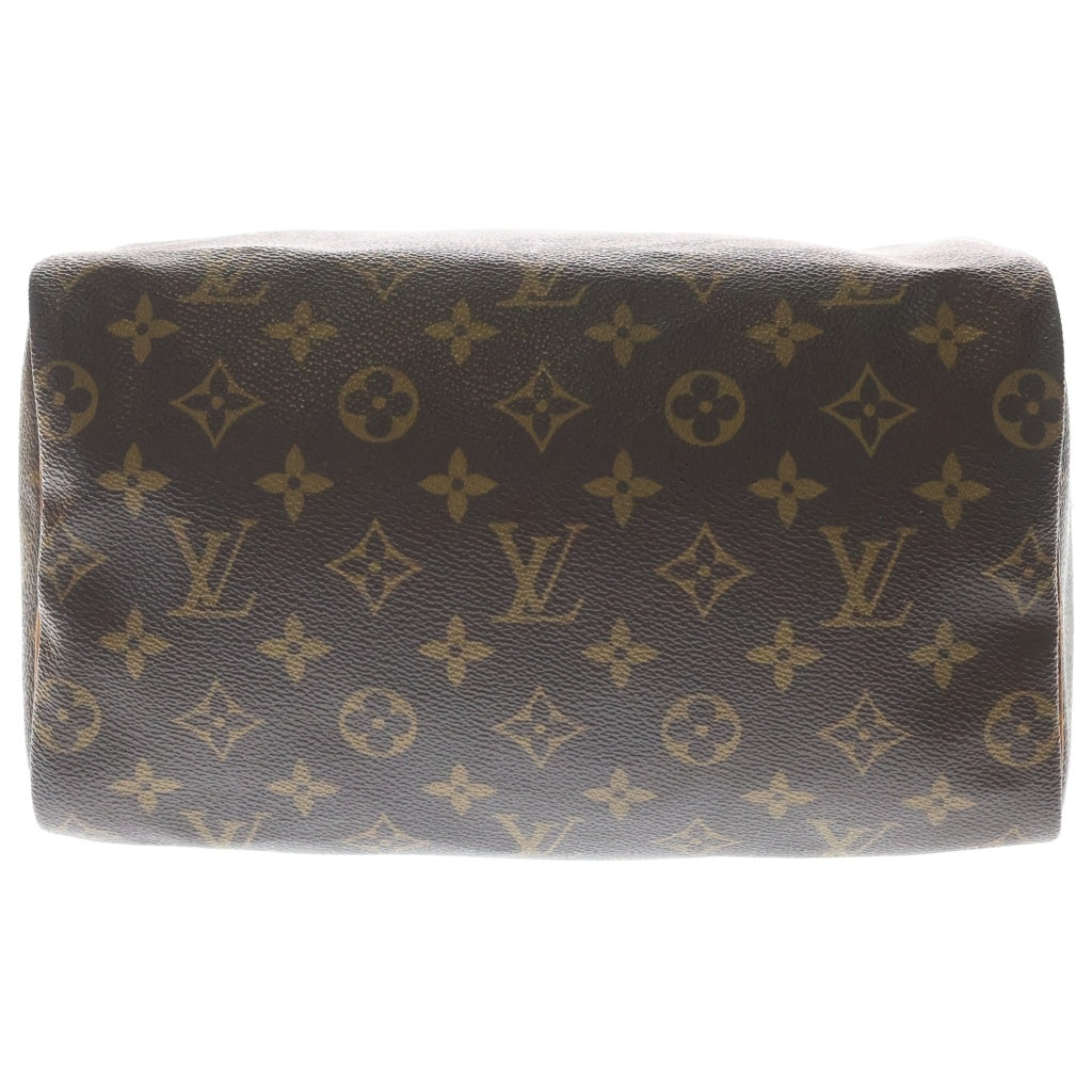 LOUIS VUITTON(ルイヴィトン) モノグラム スピーディ25 ハンドバッグ ボストンバッグ ブラウン レザー×PVC M41528 ゴールド金具 レディース