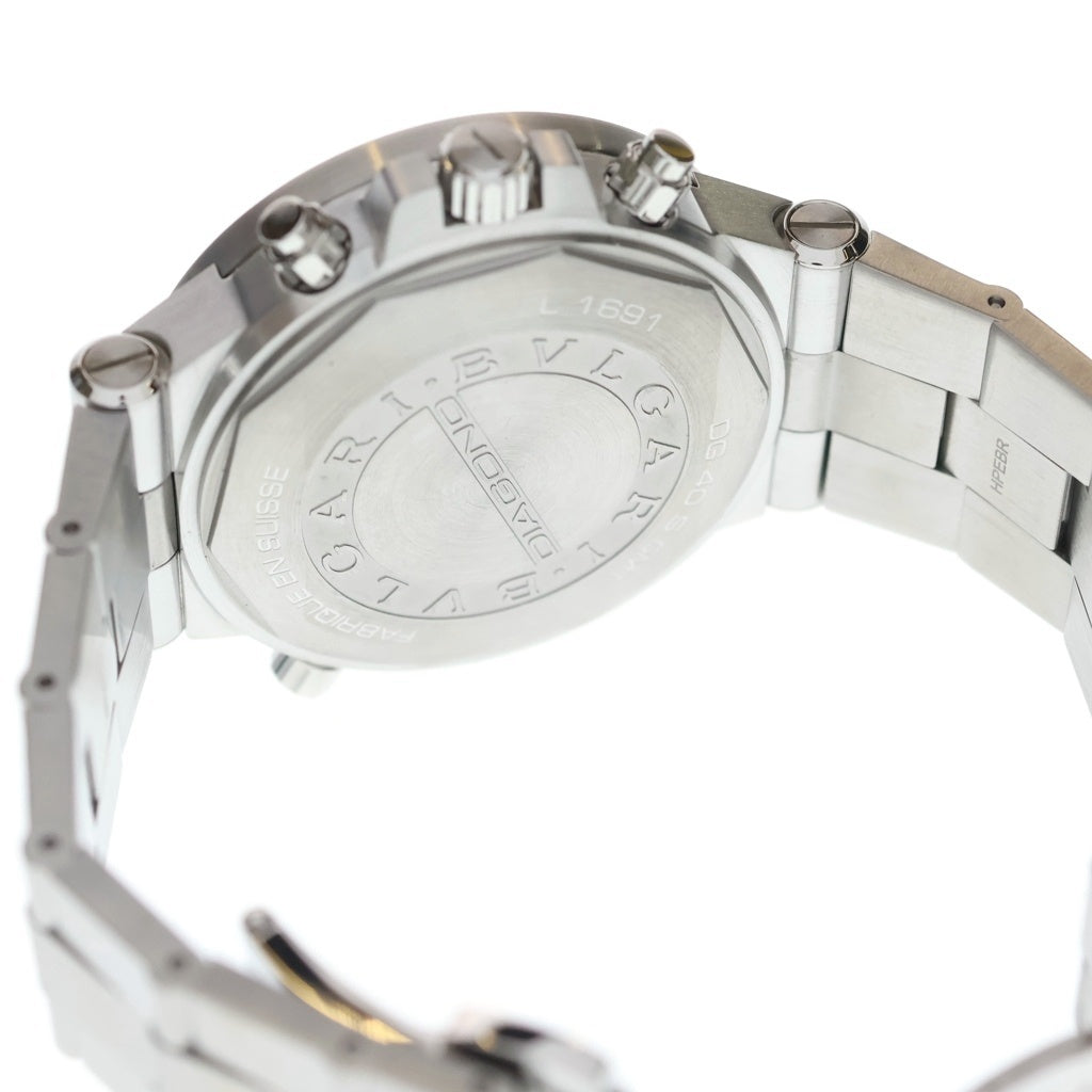 BVLGARI(ブルガリ) ディアゴノGMT グレー文字盤 SS/AT ステンレス オートマ 自動巻き 腕時計 DG40SGMT メンズ