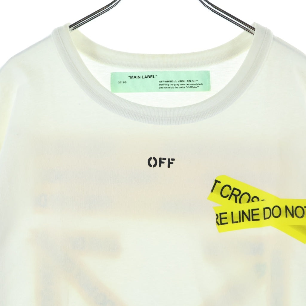 OFF-WHITE(オフホワイト) 18SS ファイヤーテープ Tシャツ ホワイト #S OMAA002S18185006