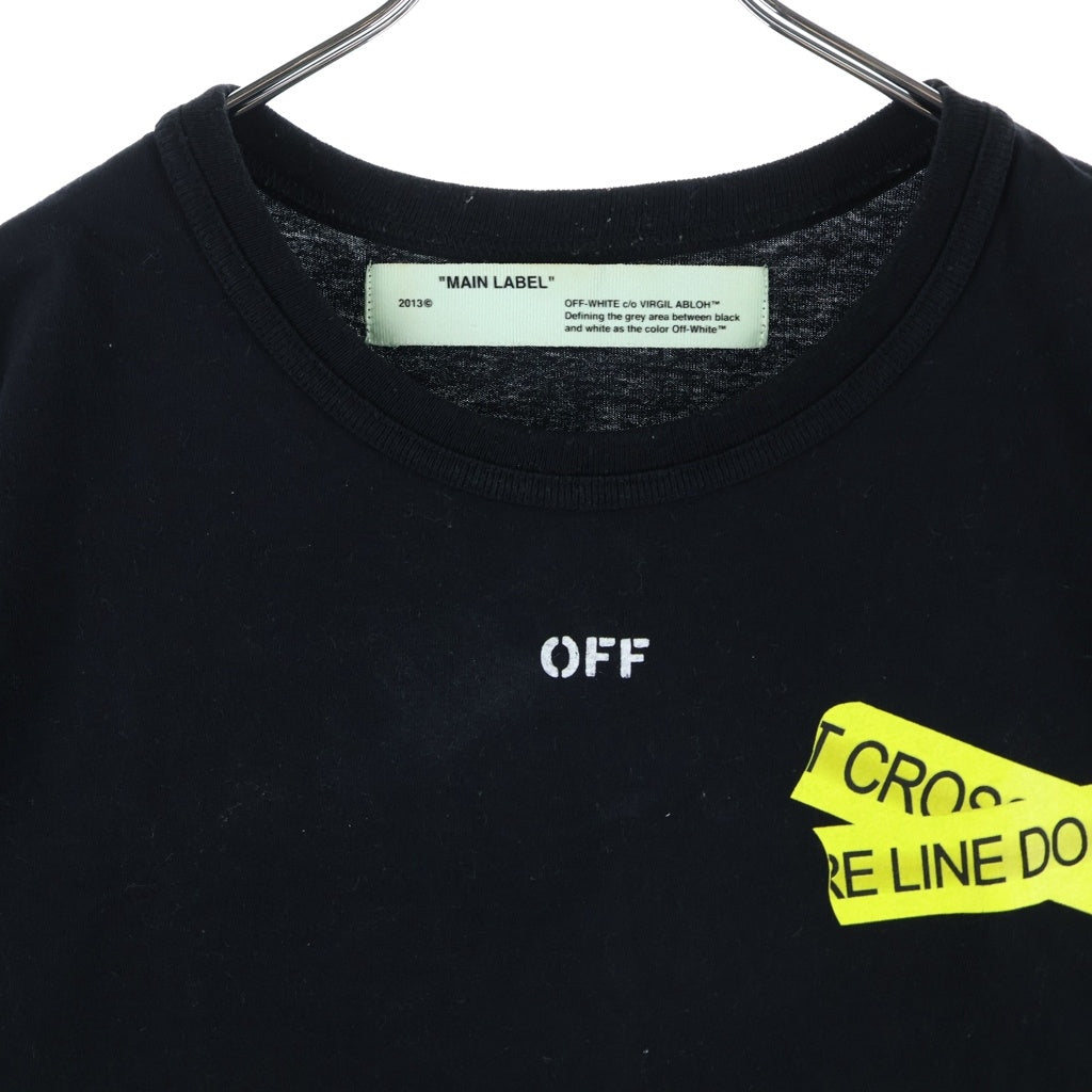 OFF-WHITE(オフホワイト) 18SS ファイヤーテープ Tシャツ ブラック #S OMAA002S18185006