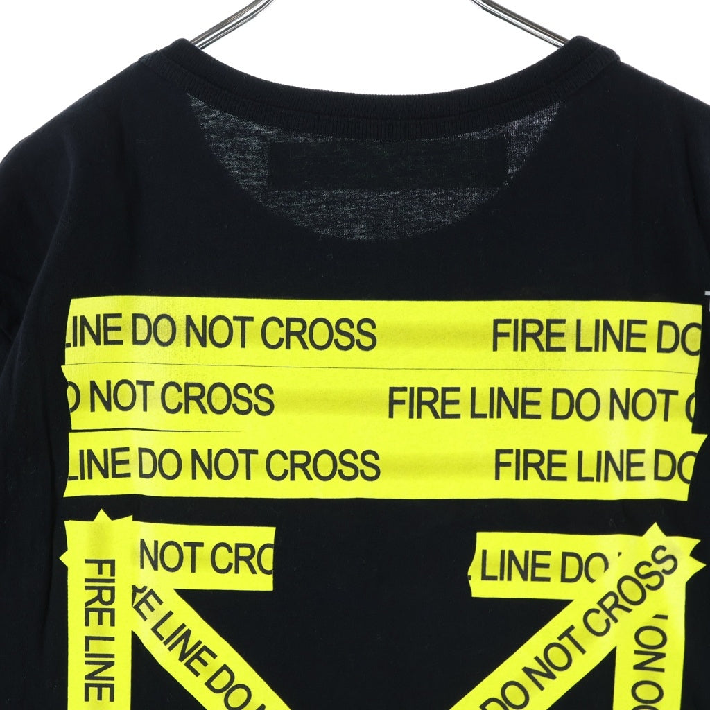 OFF-WHITE(オフホワイト) 18SS ファイヤーテープ Tシャツ ブラック #S OMAA002S18185006