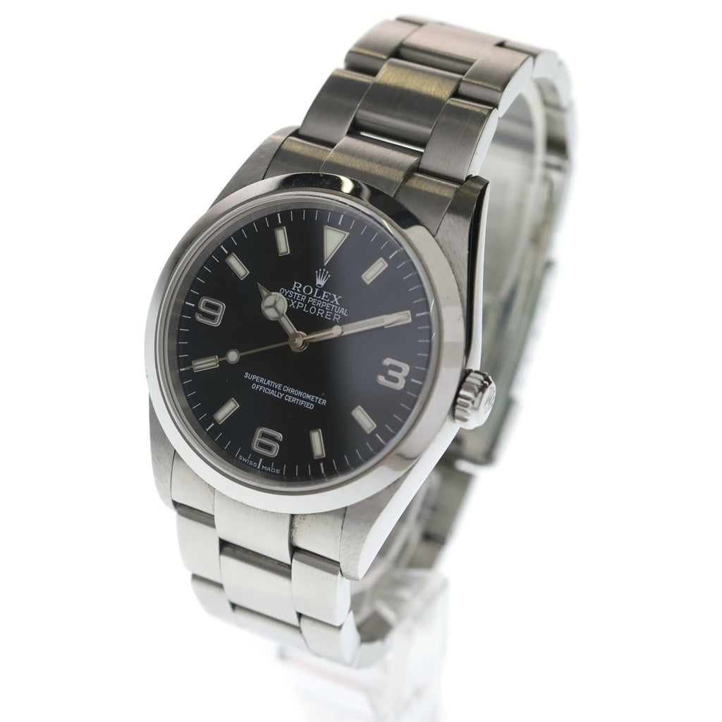 ROLEX(ロレックス) エクスプローラー1 黒文字盤 SS/AT ステンレス オートマ 自動巻き 腕時計 114270 メンズ