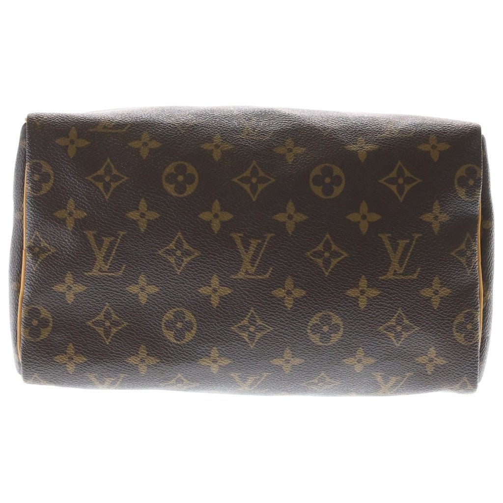LOUIS VUITTON(ルイヴィトン) モノグラム スピーディ25 ハンドバッグ ミニボストンバッグ ブラウン レザー×PVC M41528 ゴールド金具 レディース