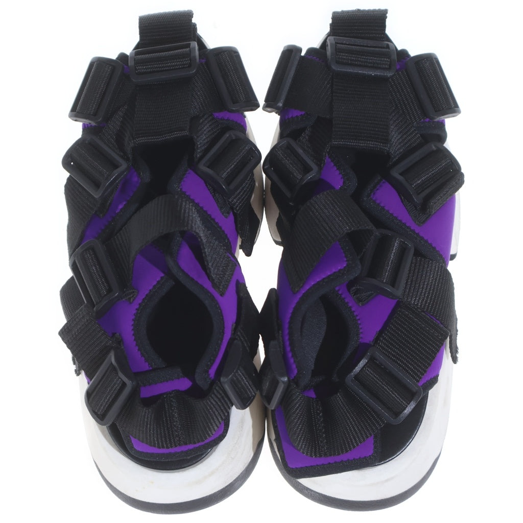 MM6 Maison Margiela(エムエムシックスメゾンマルジェラ) クロスストラップ プラットフォームサンダル シューズ パープル/ブラック レディース