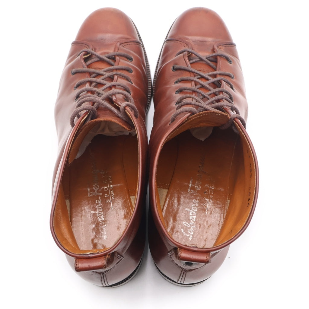 Salvatore Ferragamo(サルヴァトーレ フェラガモ) レザーショートブーツ ブラウン #7 レディース
