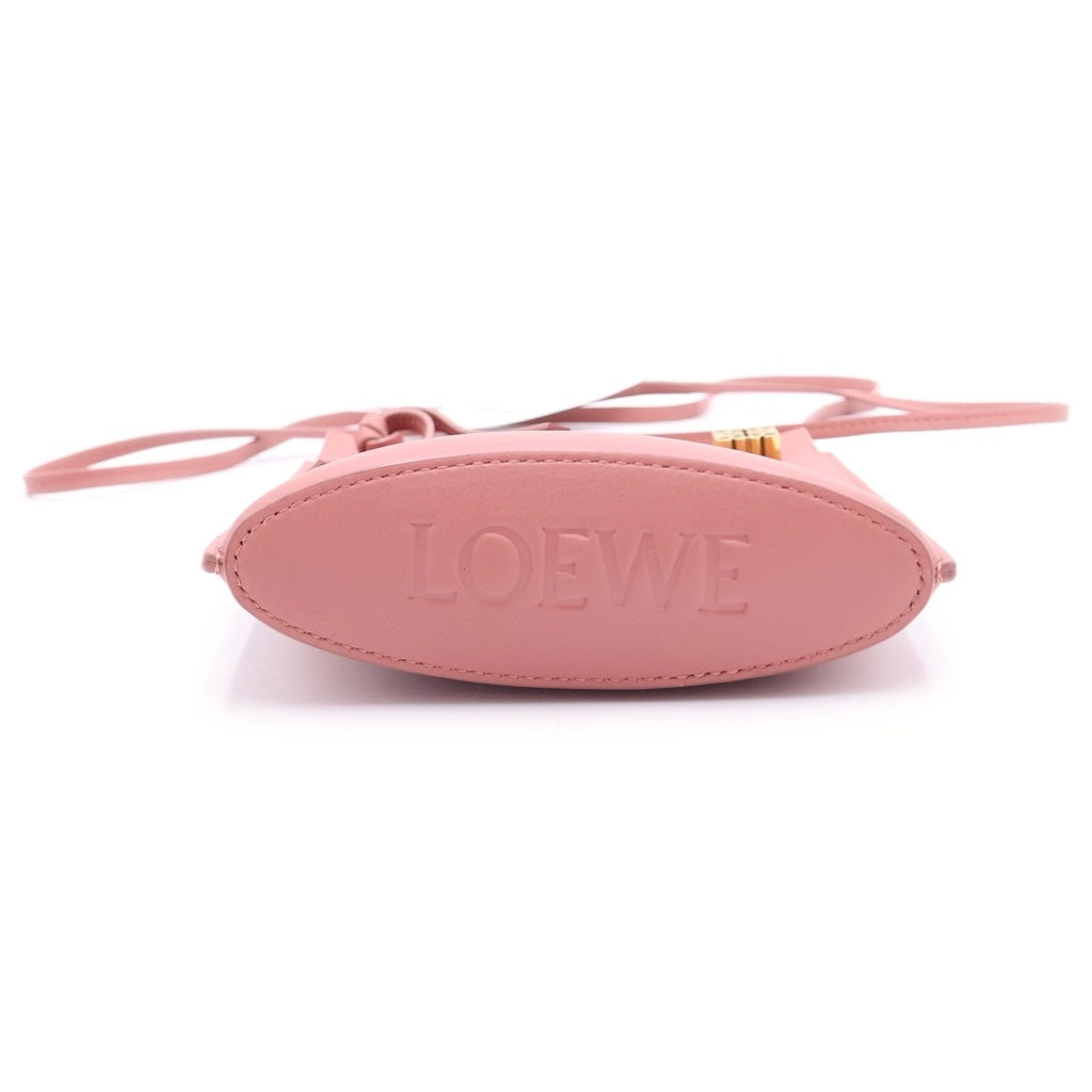 LOEWE(ロエベ) ダイスポケット レザー ショルダーバッグ ピンク レディース