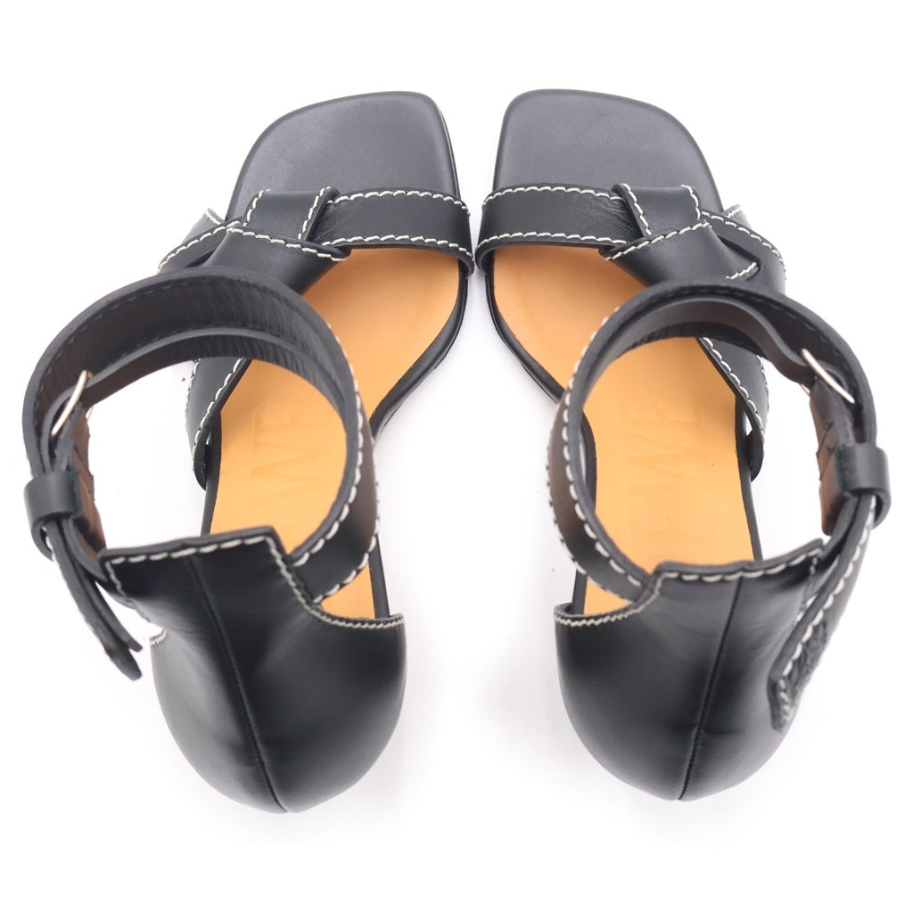 LOEWE(ロエベ) ゲート ウェッジ サンダル ブラック #37 レディース