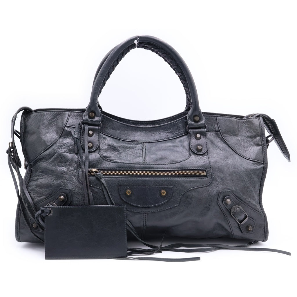 BALENCIAGA(バレンシアガ) ザ・パートタイム レザー 2WAY ハンドバッグ ショルダーバッグ 168028 ブラック