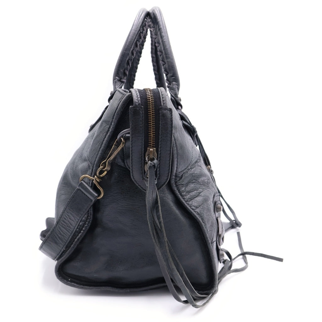 BALENCIAGA(バレンシアガ) ザ・パートタイム レザー 2WAY ハンドバッグ ショルダーバッグ 168028 ブラック