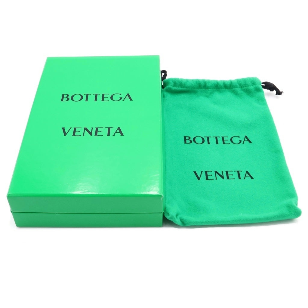 BOTTEGA VENETA(ボッテガヴェネタ) イントレチャート レザー ラウンドファスナー 長財布 ブラック