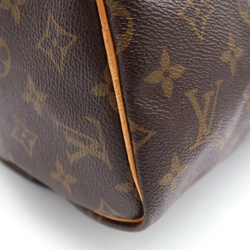 LOUIS VUITTON(ルイヴィトン) モノグラム スピーディ30 PVC レザー ハンドバッグ ミニボストンバッグ M41526 ブラウン レディース