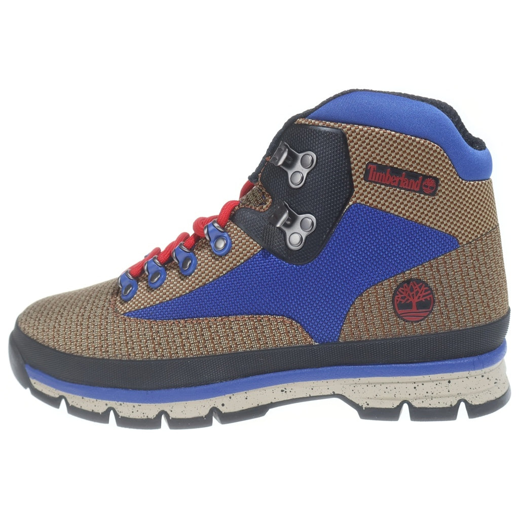 Timberland(ティンバーランド) ユーロハイカー ミッド ブーツ ジャガード US9/27.5cm ブラウン/ブルー A15QZ