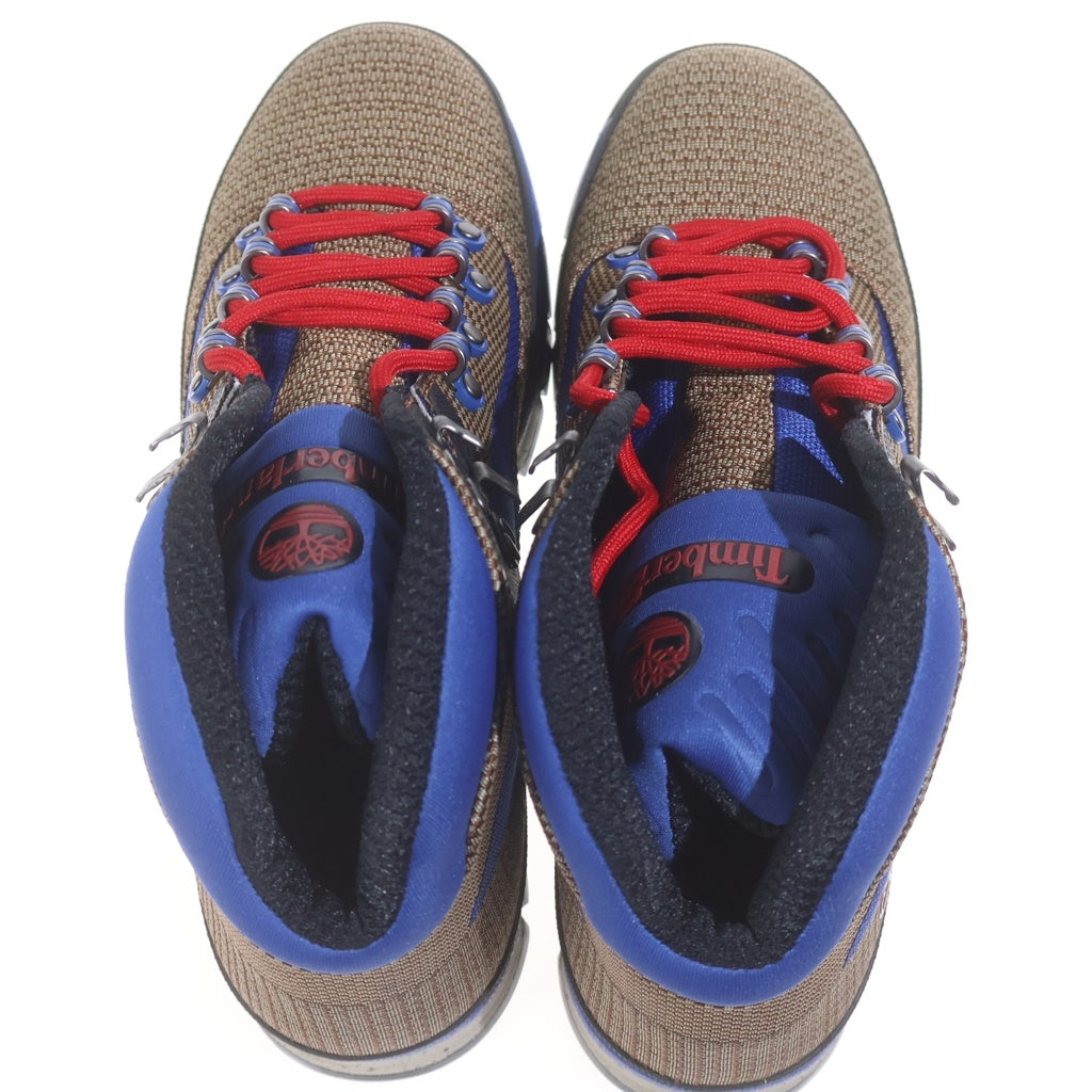 Timberland(ティンバーランド) ユーロハイカー ミッド ブーツ ジャガード US9/27.5cm ブラウン/ブルー A15QZ