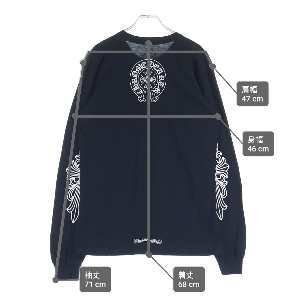 CHROME HEARTS(クロムハーツ) プリントロングスリーブTシャツ ブラック #M