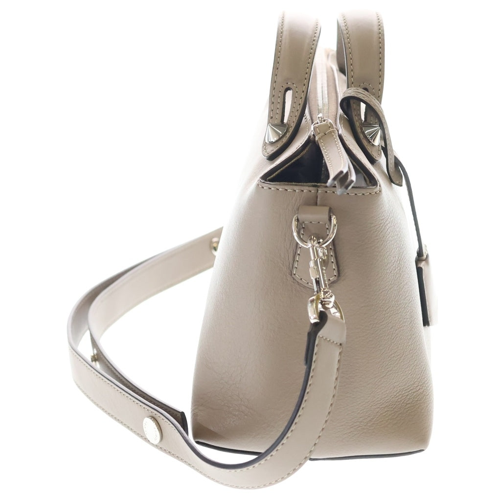 FENDI(フェンディ) バイザウェイ ミディアム 2WAYバッグ ハンドバッグ ショルダーバッグ ベージュ グレージュ レザー 8BL124 シルバー金具 レディース