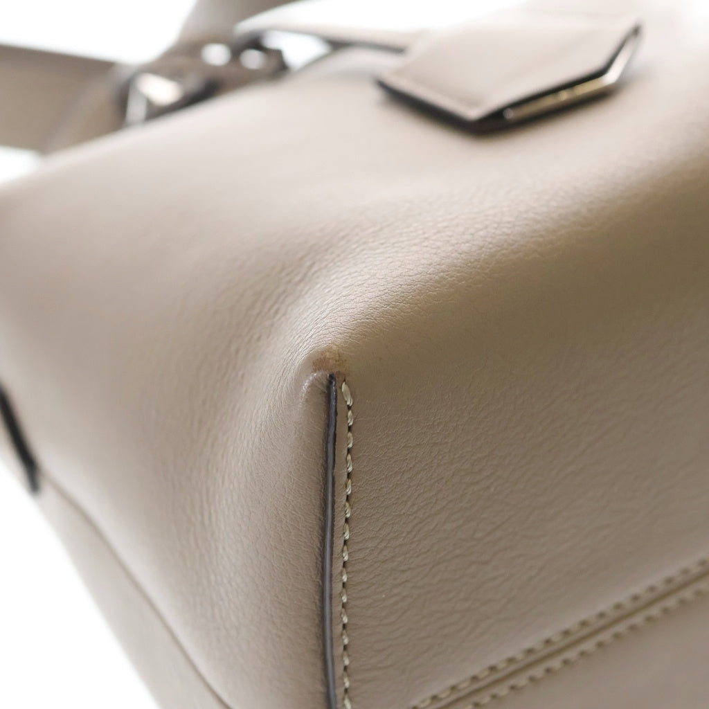 FENDI(フェンディ) バイザウェイ ミディアム 2WAYバッグ ハンドバッグ ショルダーバッグ ベージュ グレージュ レザー 8BL124 シルバー金具 レディース