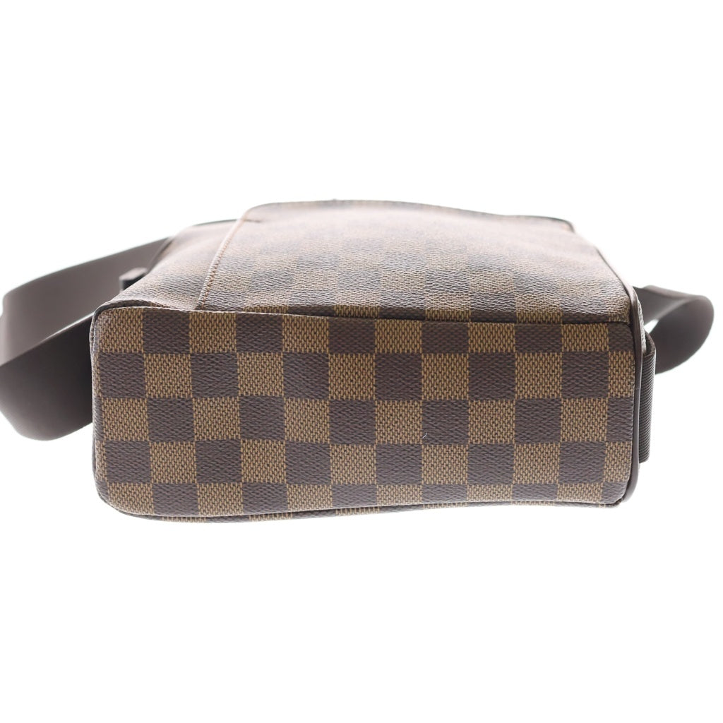 LOUIS VUITTON(ルイヴィトン) ダミエ オラフPM ショルダーバッグ ブラウン レザー×PVC N41442 ゴールド金具 レディース