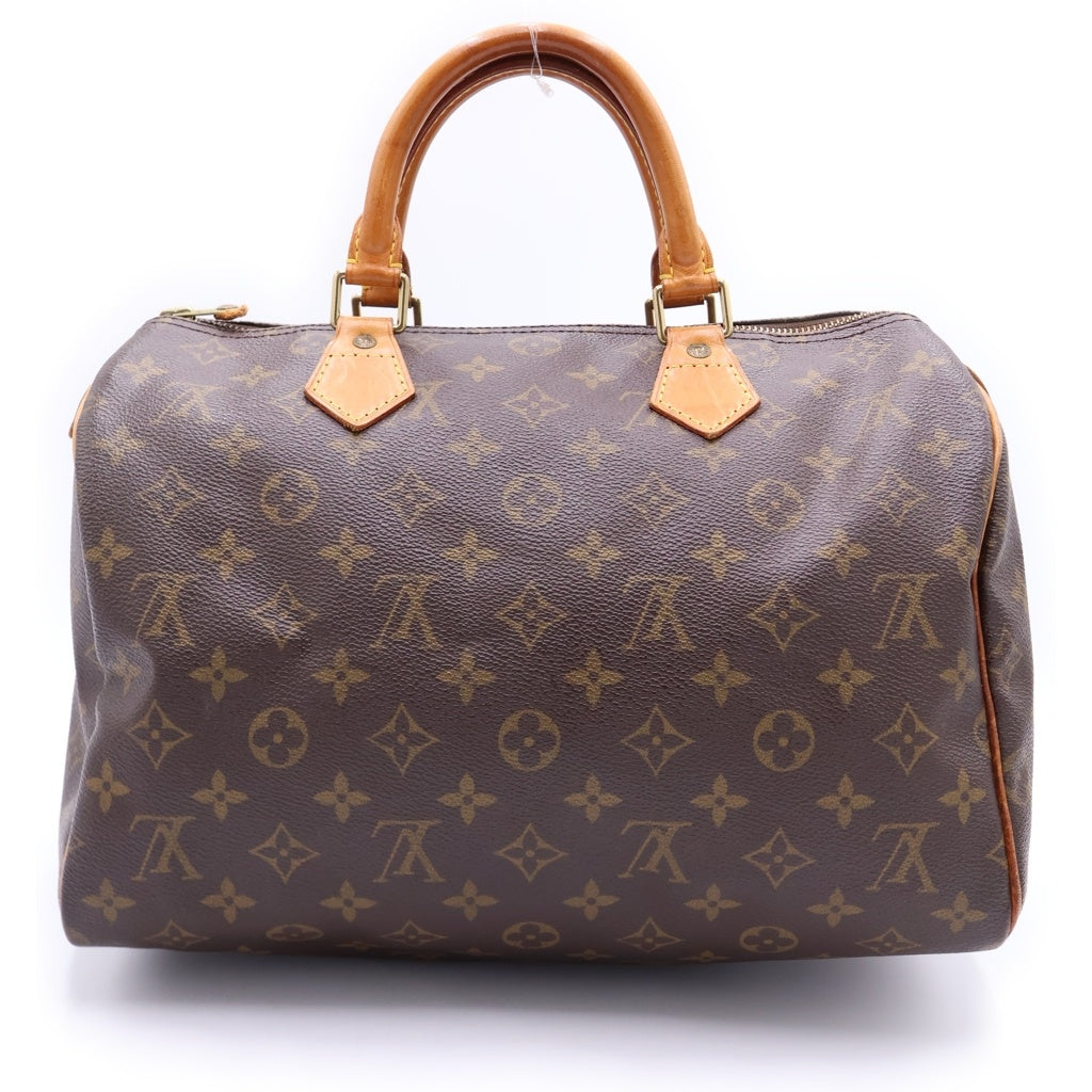 LOUIS VUITTON(ルイヴィトン) モノグラム スピーディ30 ハンドバッグ ボストンバッグ ブラウン レザー×PVC M41526 ゴールド金具