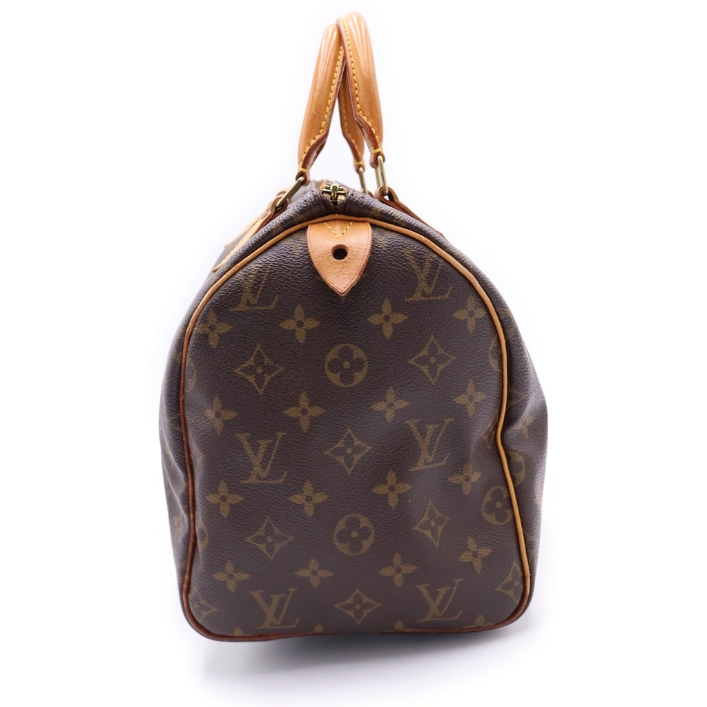 LOUIS VUITTON(ルイヴィトン) モノグラム スピーディ30 ハンドバッグ ボストンバッグ ブラウン レザー×PVC M41526 ゴールド金具