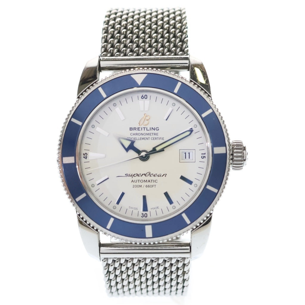 BREITLING(ブライトリング) スーパーオーシャン ヘリテージ42 デイト SS/AT ステンレス オートマ 自動巻き 腕時計 A17321 白文字盤