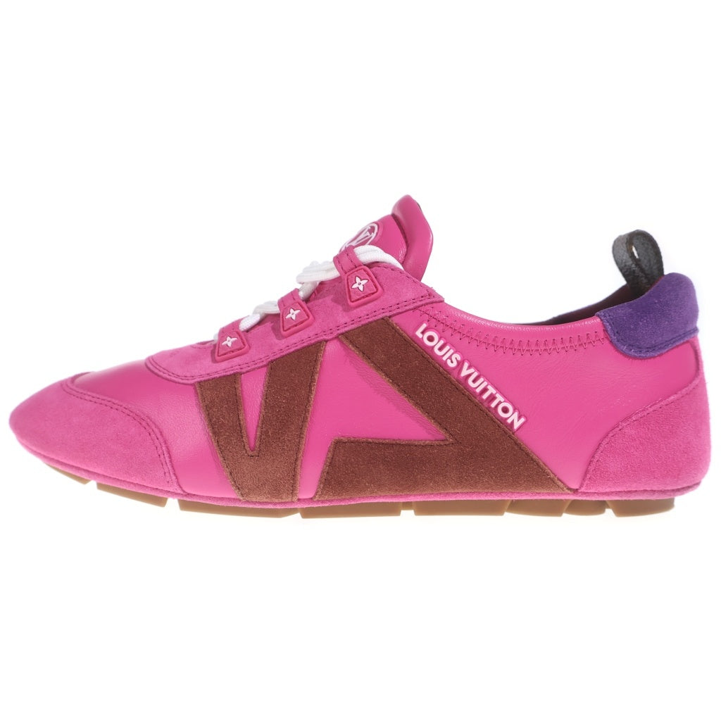 LOUIS VUITTON(ルイヴィトン) LVスニーカリーナ レザー レースアップ ローカットシューズ スニーカー ピンク 1AHNDY レディース