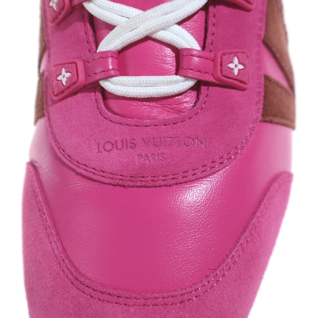 LOUIS VUITTON(ルイヴィトン) LVスニーカリーナ レザー レースアップ ローカットシューズ スニーカー ピンク 1AHNDY レディース