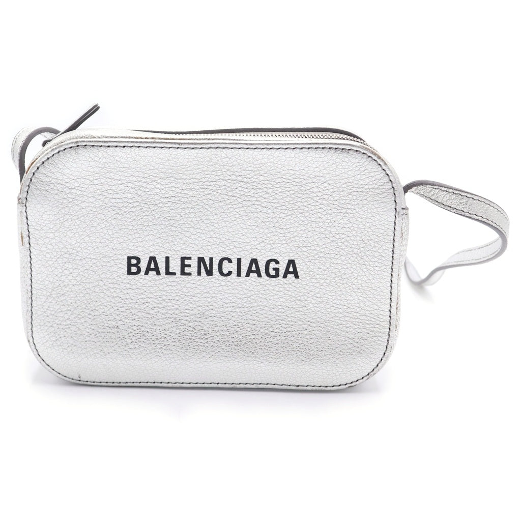 BALENCIAGA(バレンシアガ) エブリデイ メタリックレザー ショルダーバッグ シルバー 552372
