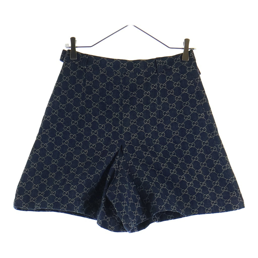 GUCCI(グッチ) GG総柄 ジャガード デニム タイト ミニスカート インディゴ レディース 652661