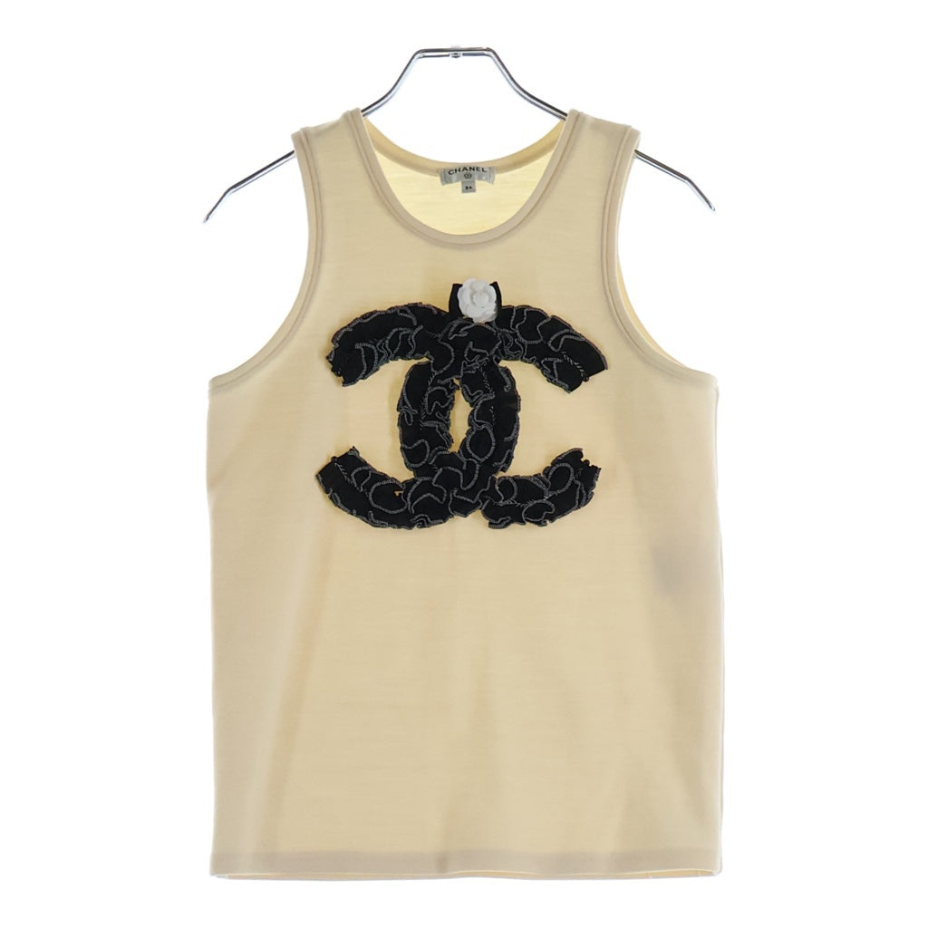 CHANEL(シャネル) ココマーク カメリア タンクトップ ベージュ レディース P64484V21533