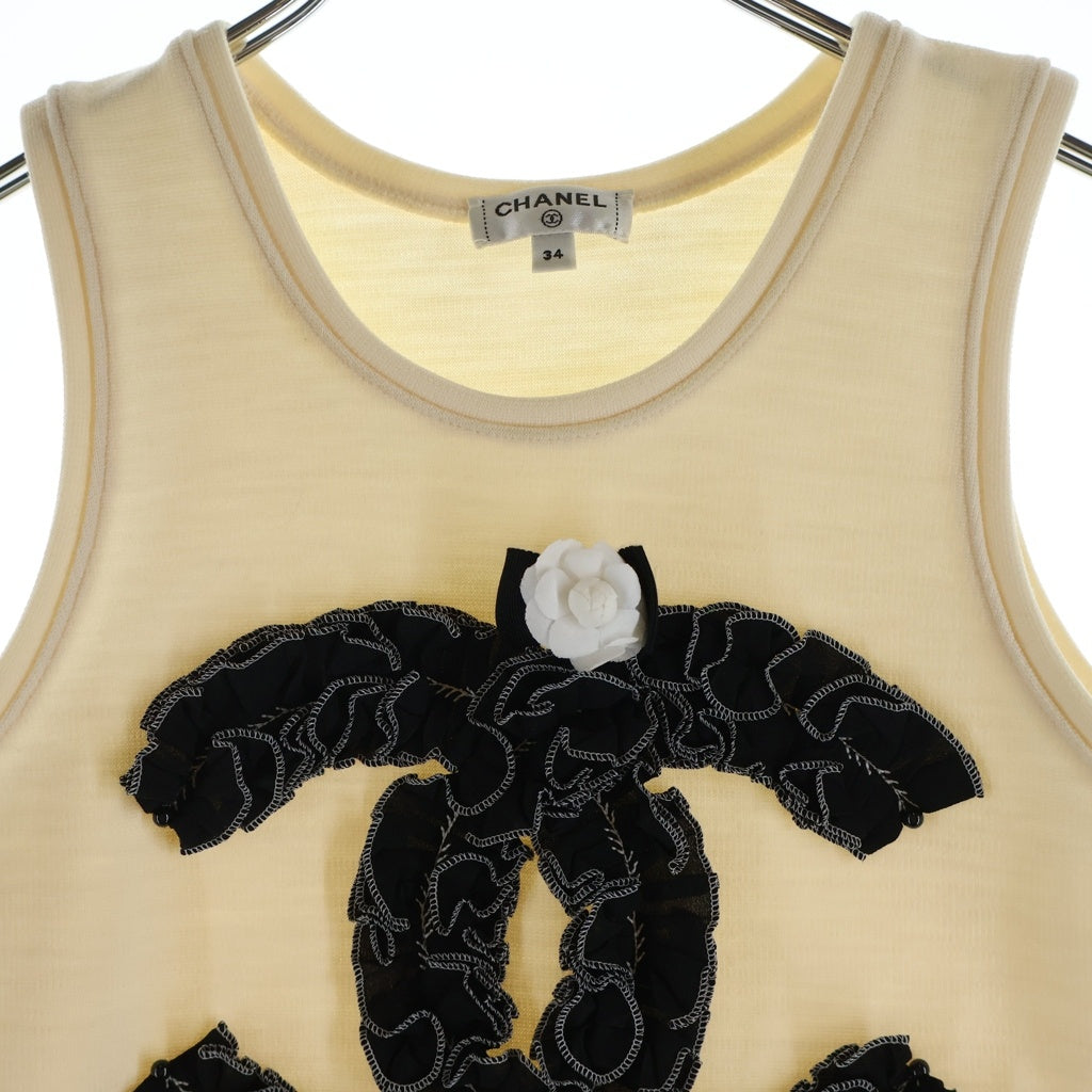 CHANEL(シャネル) ココマーク カメリア タンクトップ ベージュ レディース P64484V21533