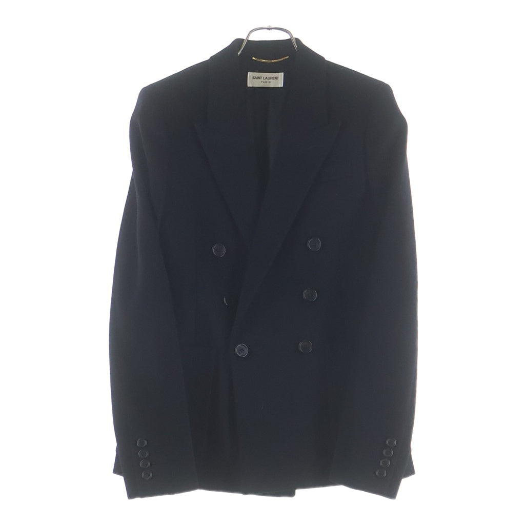 SAINT LAURENT PARIS(サンローランパリ) カシミヤ ダブルブレストジャケット ブラック 611054 レディース