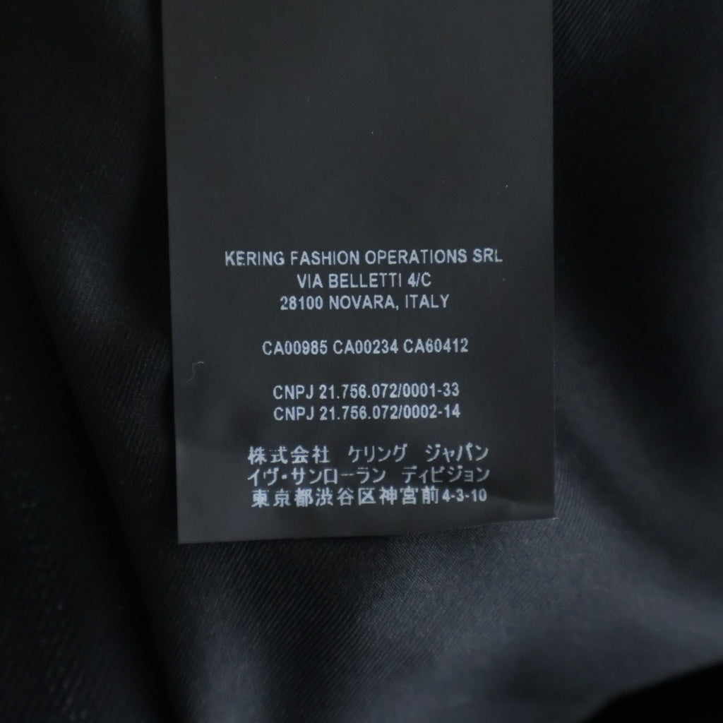 SAINT LAURENT PARIS(サンローランパリ) 20AW ストライプ柄ダブルブレストジャケット ブラック 632886 レディース