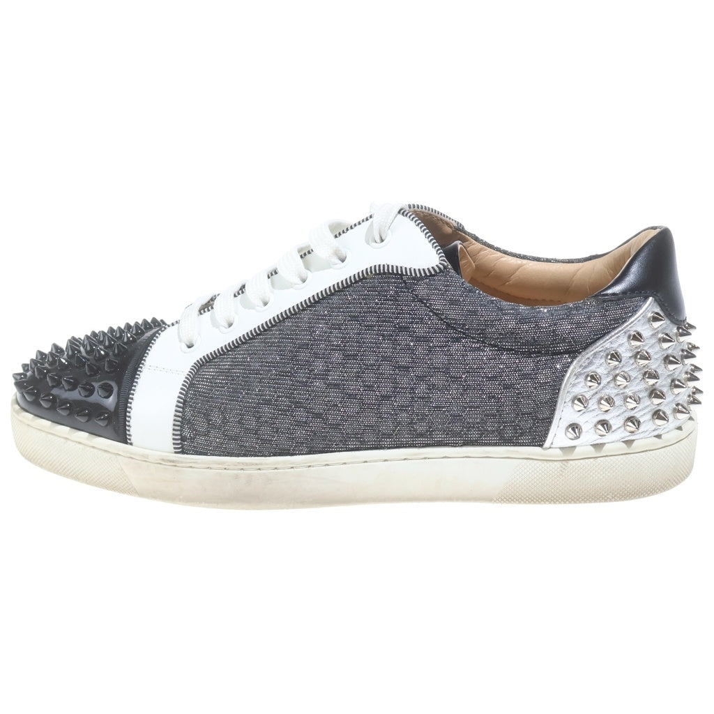 CHRISTIAN LOUBOUTIN(クリスチャンルブタン) スタッズ ローカットスニーカー ブラック×シルバー #43
