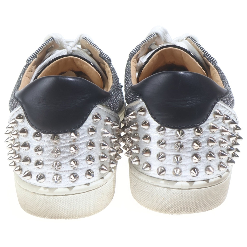 CHRISTIAN LOUBOUTIN(クリスチャンルブタン) スタッズ ローカットスニーカー ブラック×シルバー #43