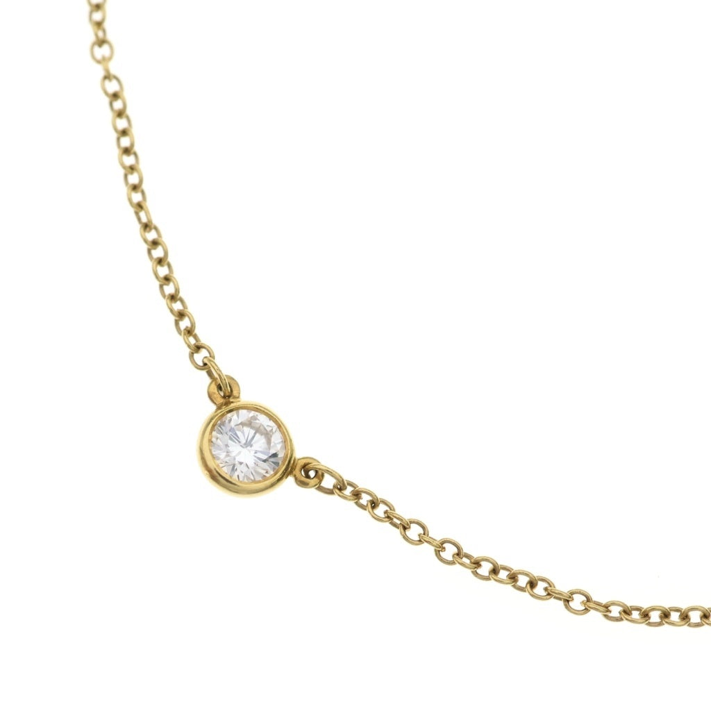 TIFFANY & Co.(ティファニー) バイザヤード 1Pダイヤ ネックレス ペンダント チェーン ゴールド Au750 レディース