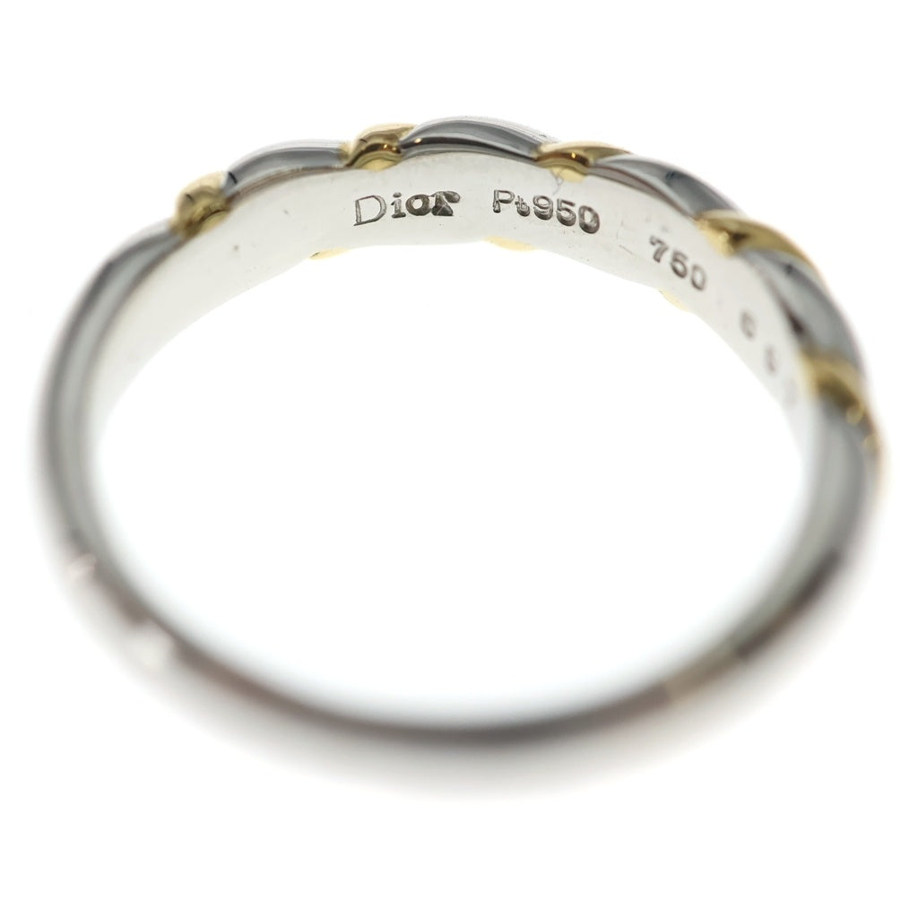 DIOR(ディオール) ツイストリング ゴールド×シルバー Pt950/750 #8.5 レディース