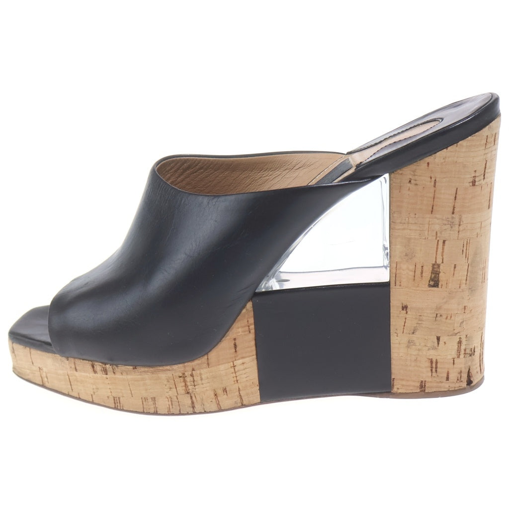 Salvatore Ferragamo(サルヴァトーレ フェラガモ) RERTY ウェッジソール ヒール レザー サンダル シューズ ブラック レディース