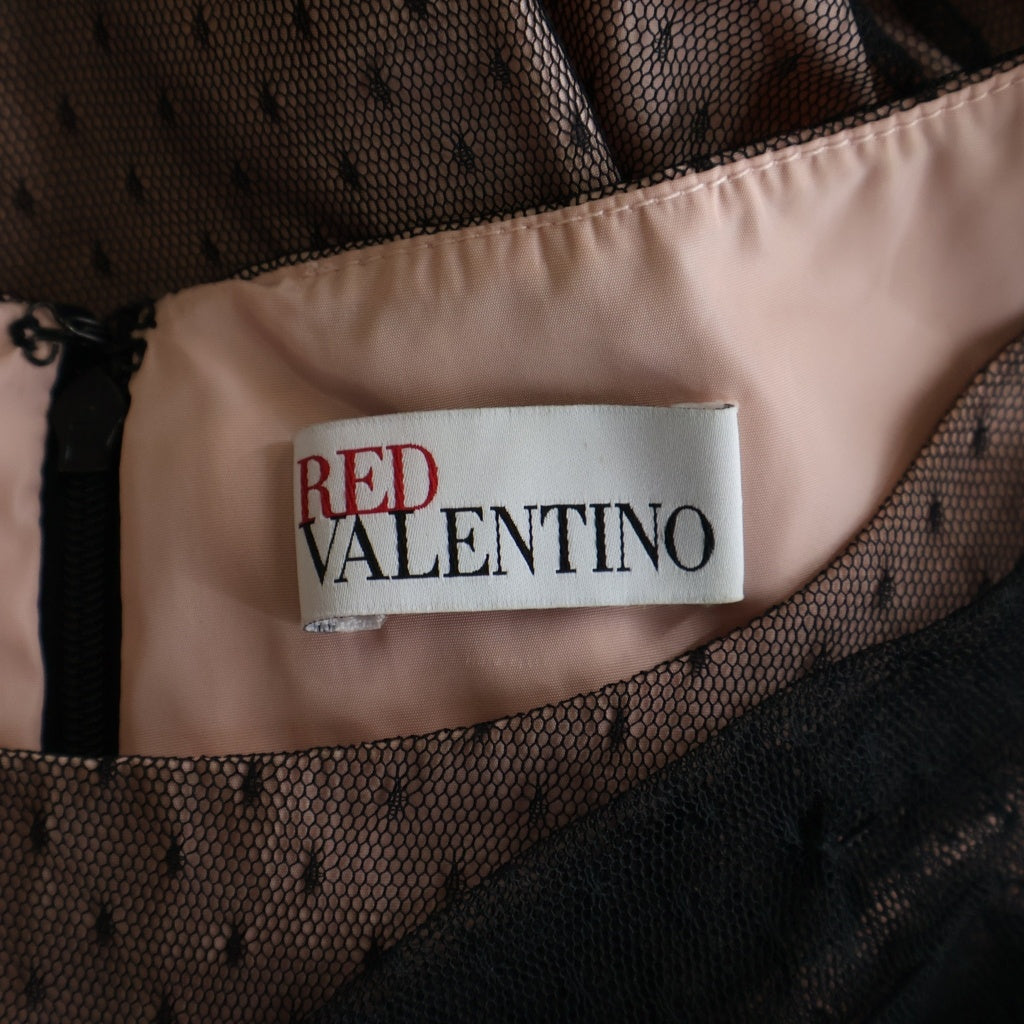 RED VALENTINO(レッド ヴァレンティノ) リボン付き レースワンピース ピンク レディース