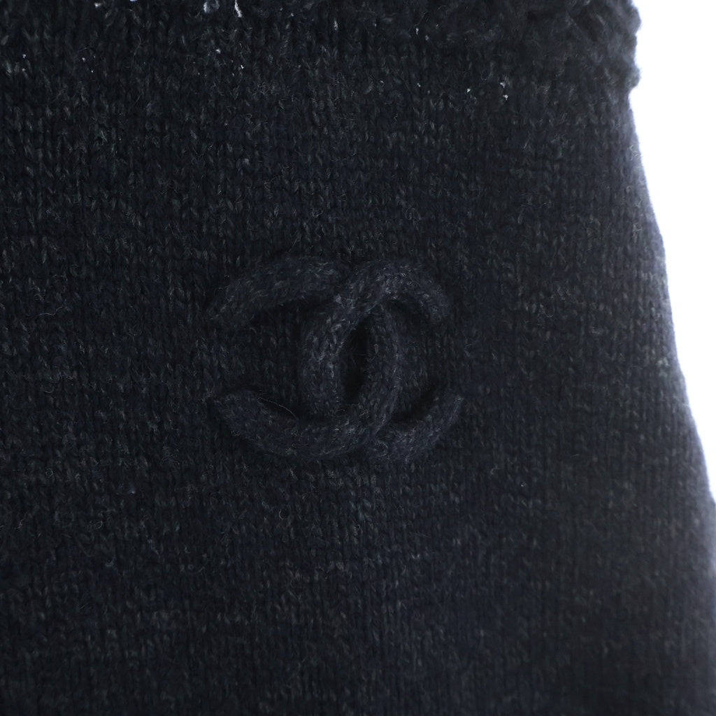 CHANEL(シャネル) ココマーク 半袖ニットワンピース ネイビー