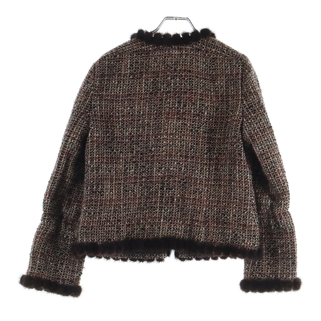 CHANEL(シャネル) ■ノーカラー ファー ツイードジャケット P21855V12901 レディース マルチ