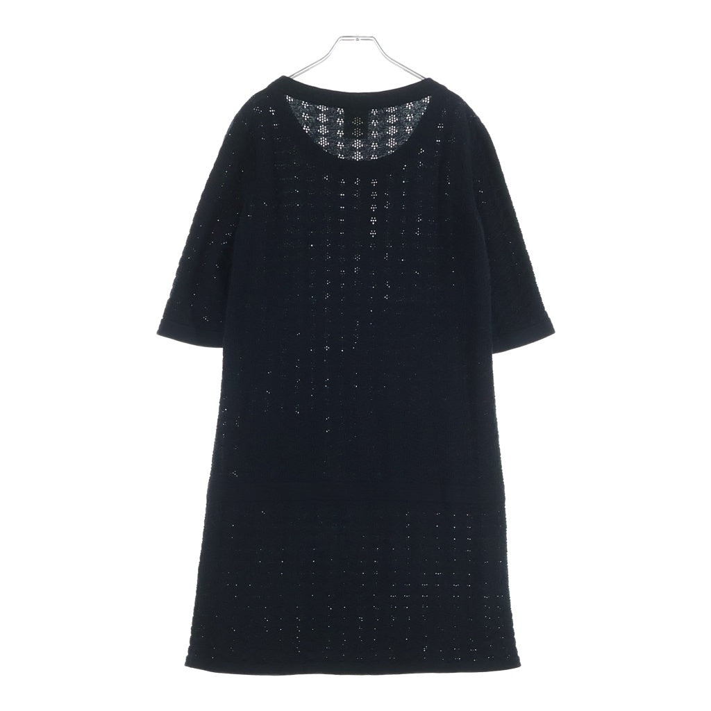 CHANEL(シャネル) ココマークボタン プルオーバー ニット ワンピース ネイビー レディース P45651K05695