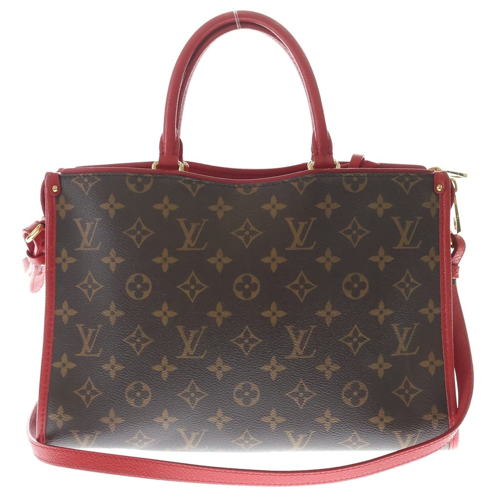 LOUIS VUITTON(ルイヴィトン) モノグラム ポパンクールPM 2WAYバッグ ハンドバッグ ショルダーバッグ レッド×ブラウン レザー×PVC M43433 ゴールド金具 レディース