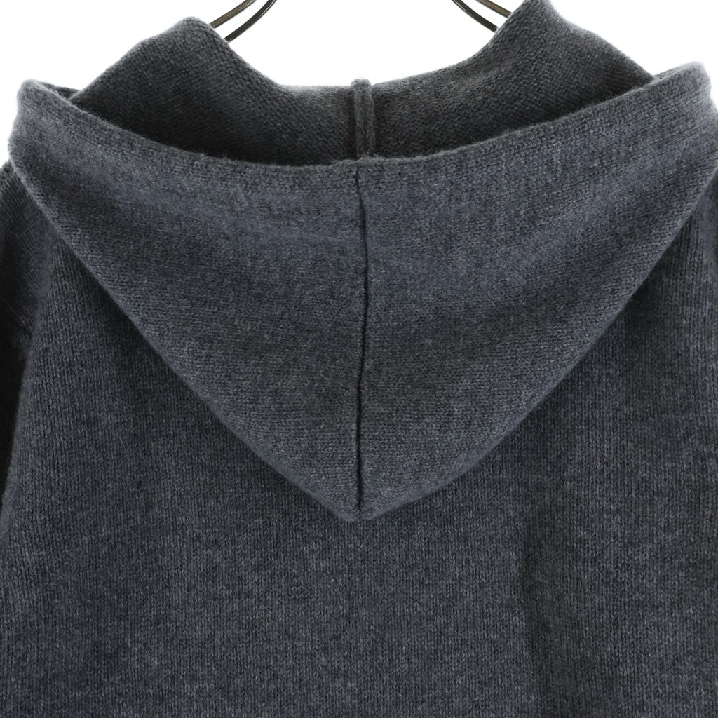 CELINE(セリーヌ) トリオンフ ロゴ刺繍 カシミヤ プルオーバー ニット パーカー フーディー グレー 2AC87048T レディース
