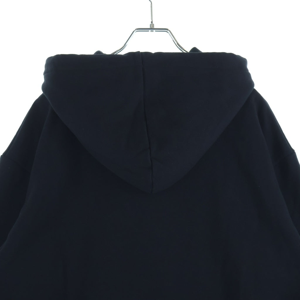 CELINE(セリーヌ) フロッキーロゴプリント プルオーバー スウェットパーカー フーディー ブラック RY07W670Q レディース