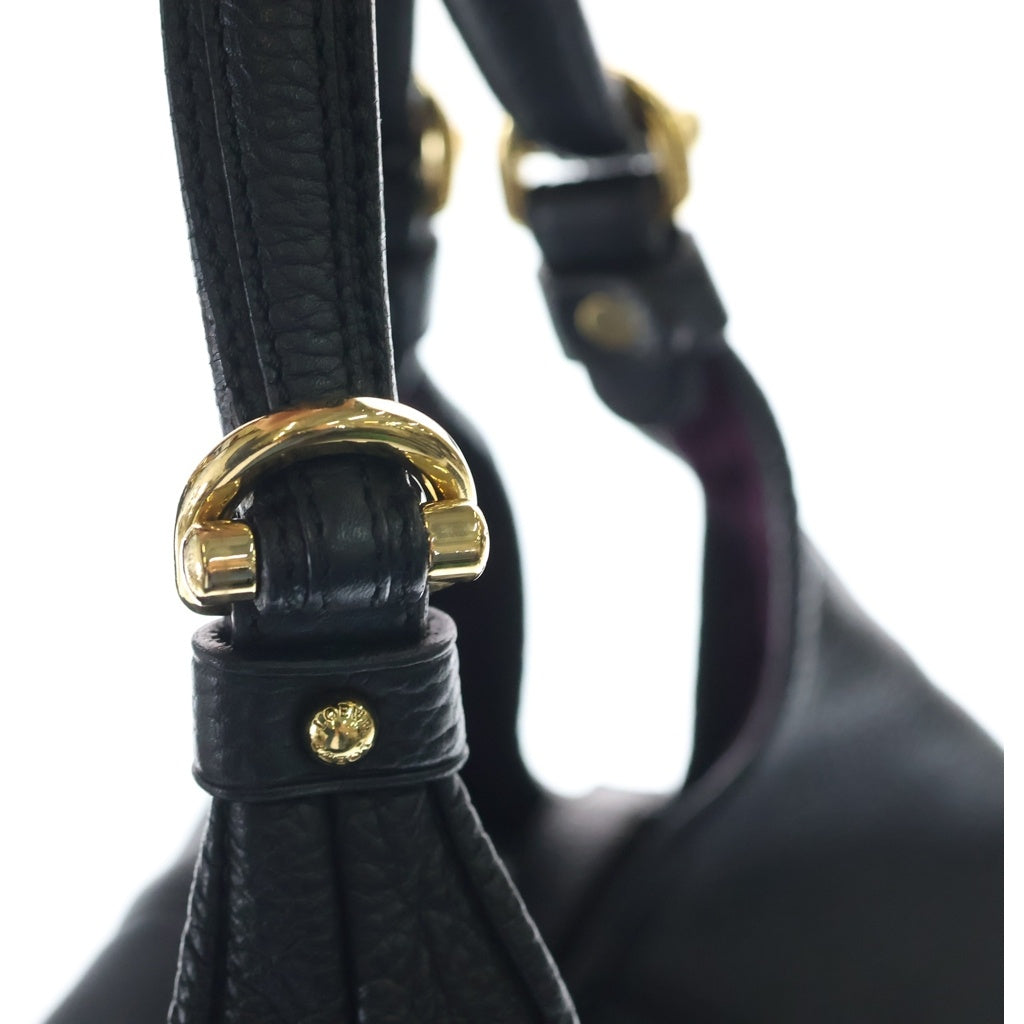 LOEWE(ロエベ) カリエ ホーボーバッグ ハンドバッグ ブラック レザー ゴールド金具 レディース