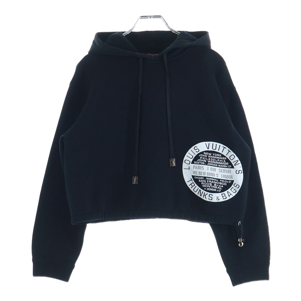 LOUIS VUITTON(ルイヴィトン) 19SS ロゴプリント プルオーバー スウェット パーカー フーディー ブラック RW191W FED FGST05 レディース