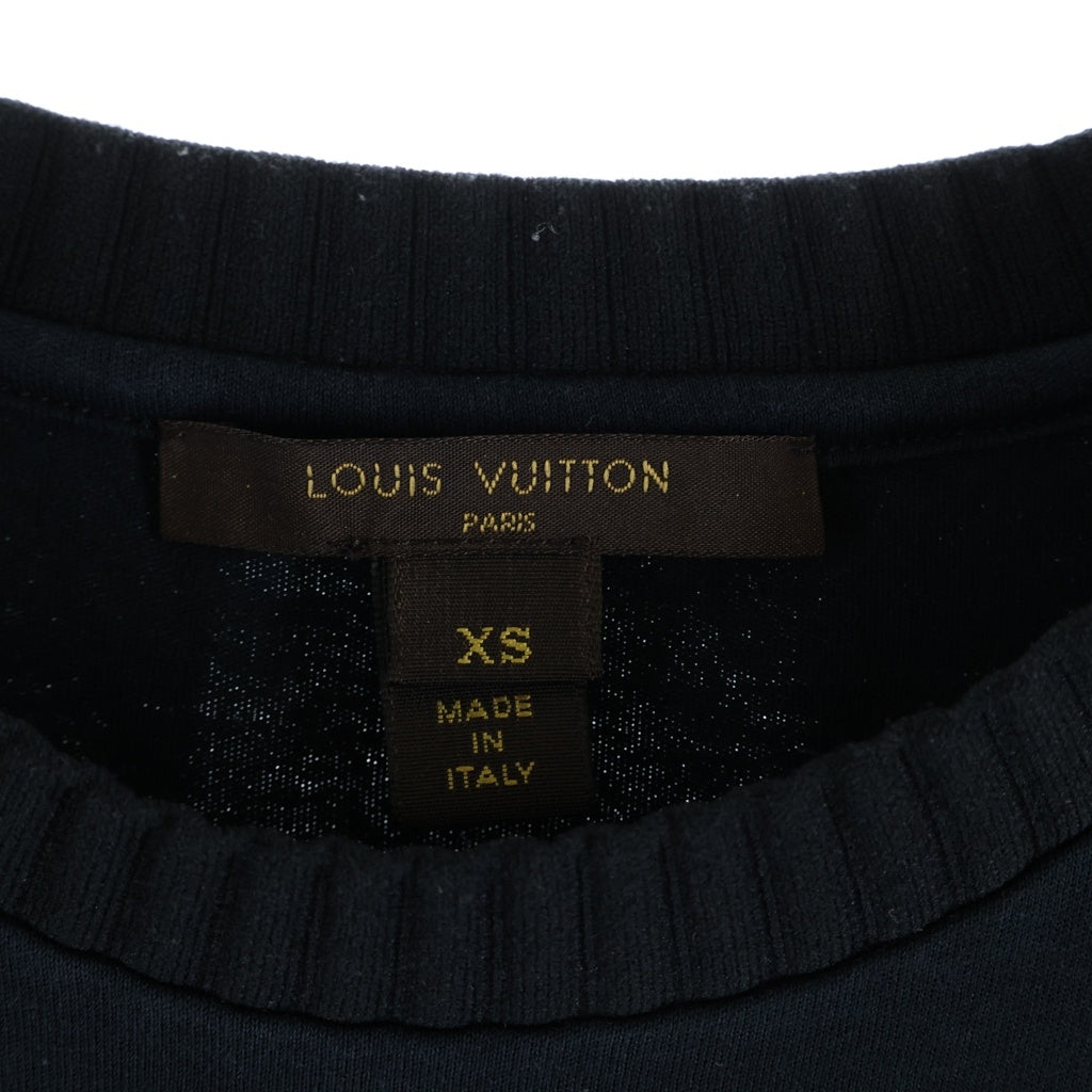 LOUIS VUITTON(ルイヴィトン) LVワールドツアー スタンプ ロゴプリント 半袖Tシャツ カットソー ネイビー RW172W DMF FDTS08 レディース