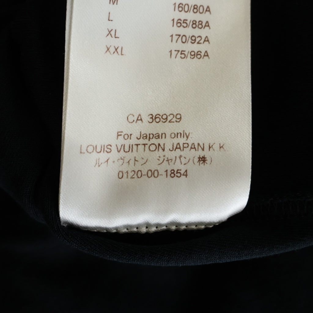LOUIS VUITTON(ルイヴィトン) LVワールドツアー スタンプ ロゴプリント 半袖Tシャツ カットソー ネイビー RW172W DMF FDTS08 レディース