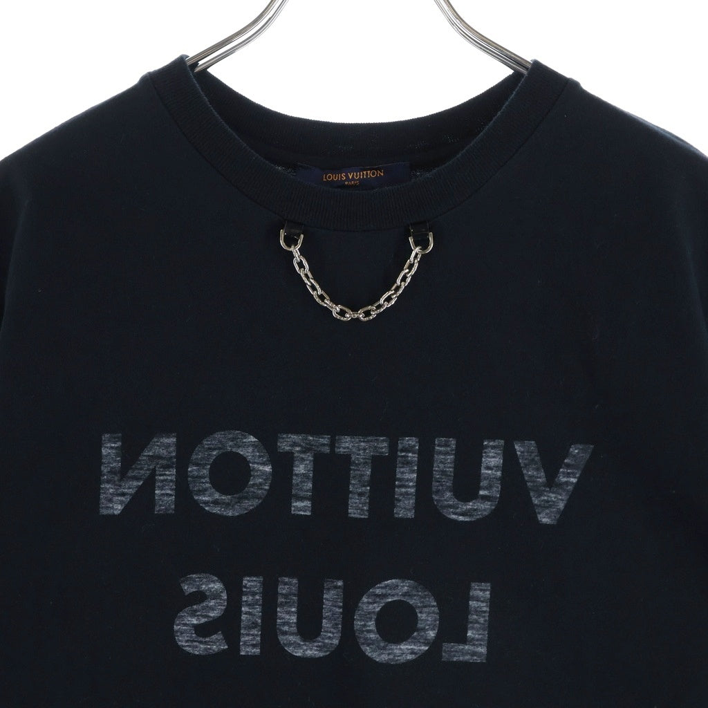 LOUIS VUITTON(ルイヴィトン) ロゴプリント 半袖Tシャツ カットソー ブラック FJTS18TXP レディース